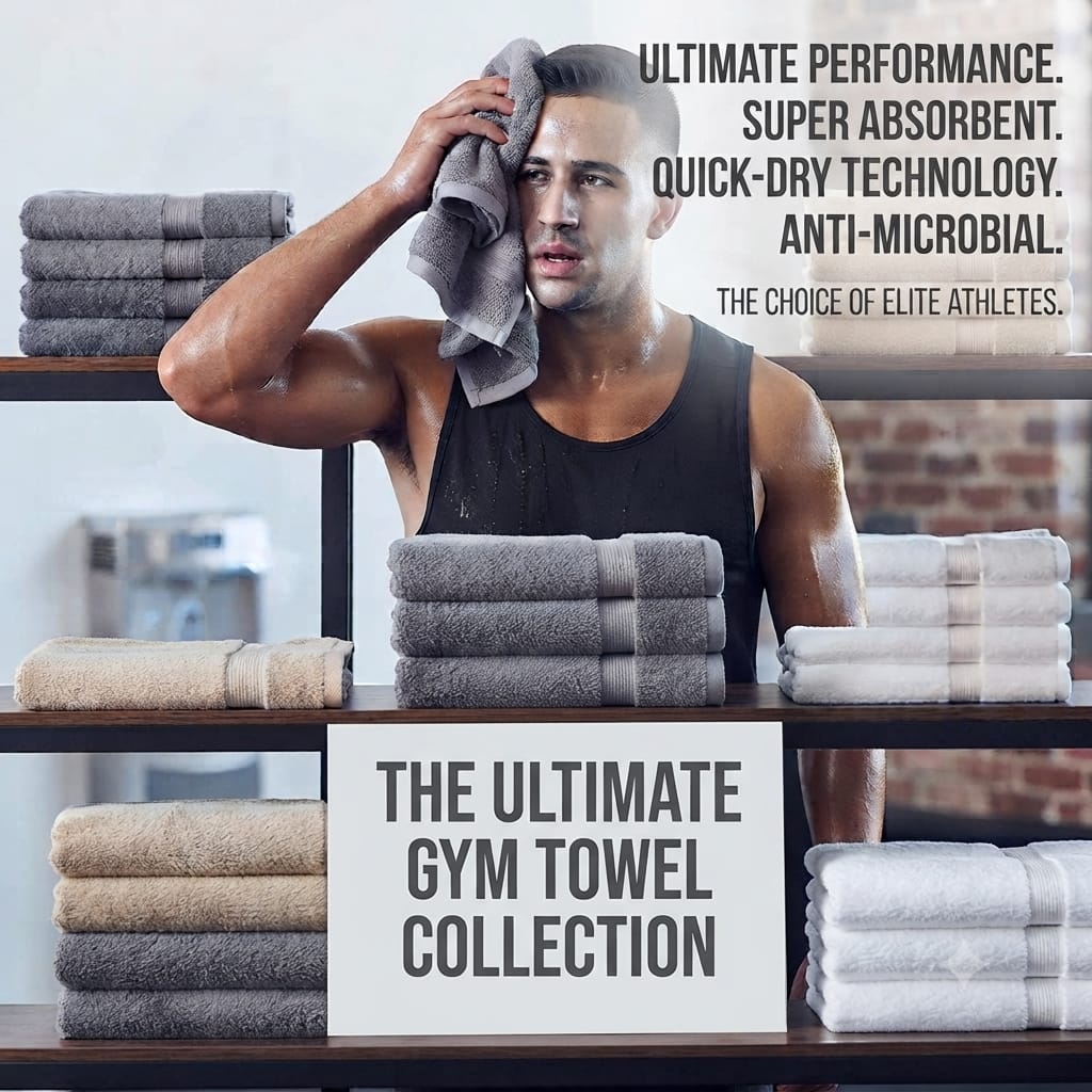 Alpha Fit Premium Soft Gym Towel With Excellent Absorption