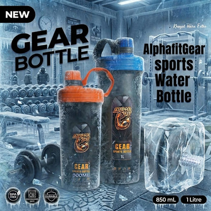 Alpha Fit Gear Sports Water Bottle Pair Of 2  1L + 800 ML