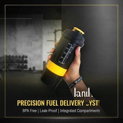 Fancy Matte Protein Shaker Bottle (800ml) with Powder Storage Compartment  Premium Gym Mixer