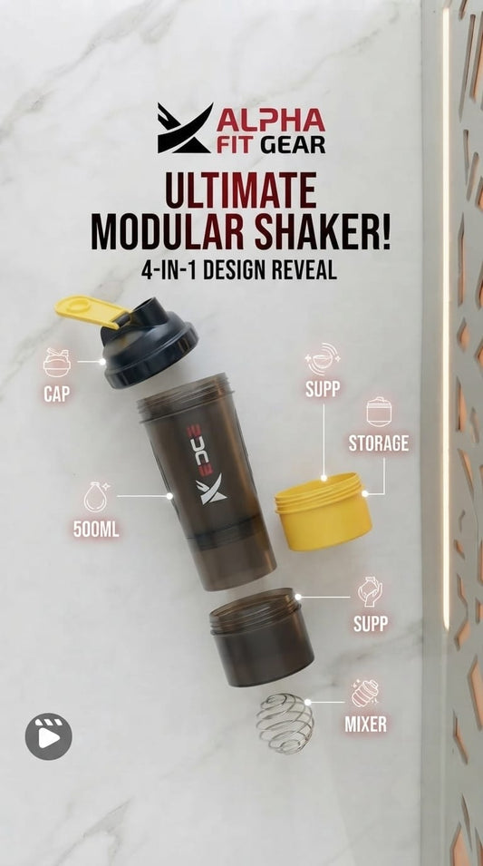 Fancy Matte Protein Shaker Bottle (800ml) with Powder Storage Compartment  Premium Gym Mixer